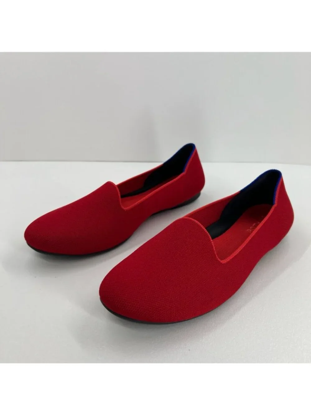 Rothy's The Loafer Flats Size US 9.5 Knit Slip On Washable Comfort Bombshell Red